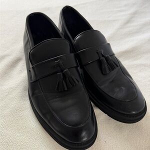 Black Tassel Loafers for Men